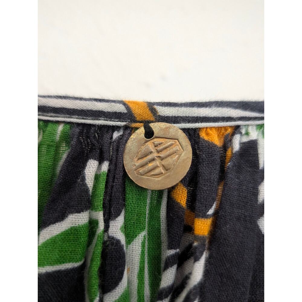Antik Batik Talita Flowing Maxi Dress Green Black Size M/40 EUC Retail $480 - Picture 7 of 9